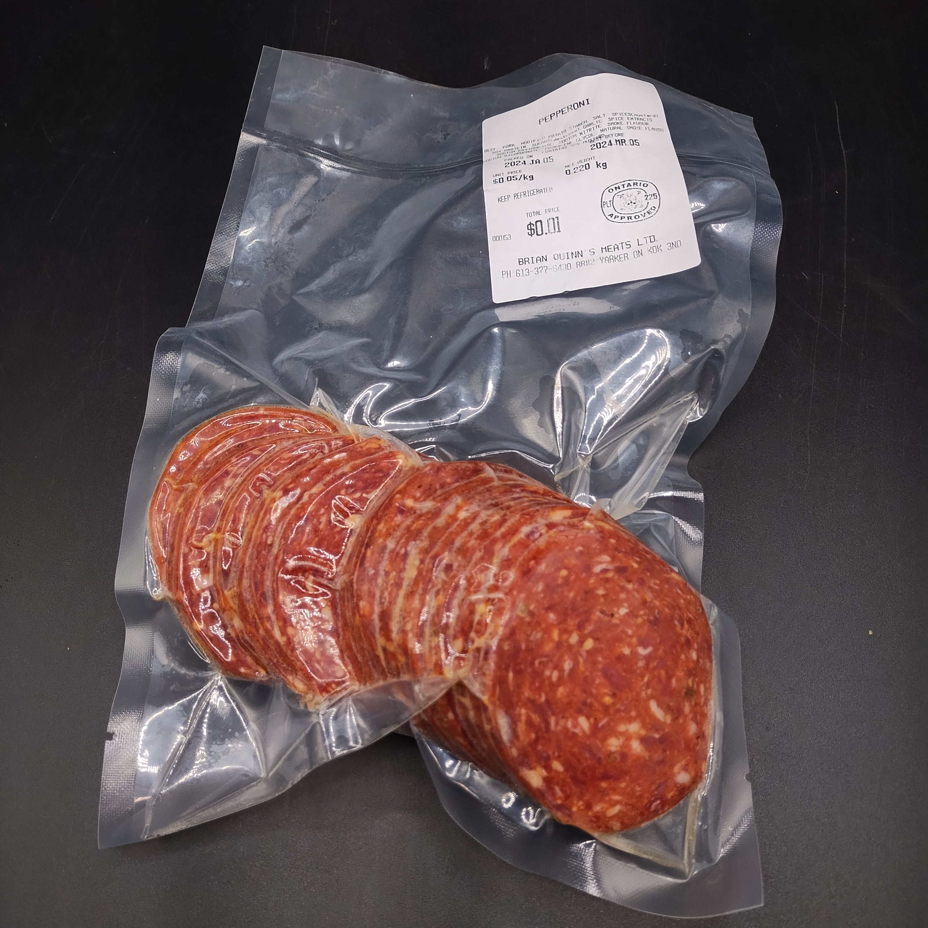 Pepperoni, Beef and Pork (Sliced 200-249g)