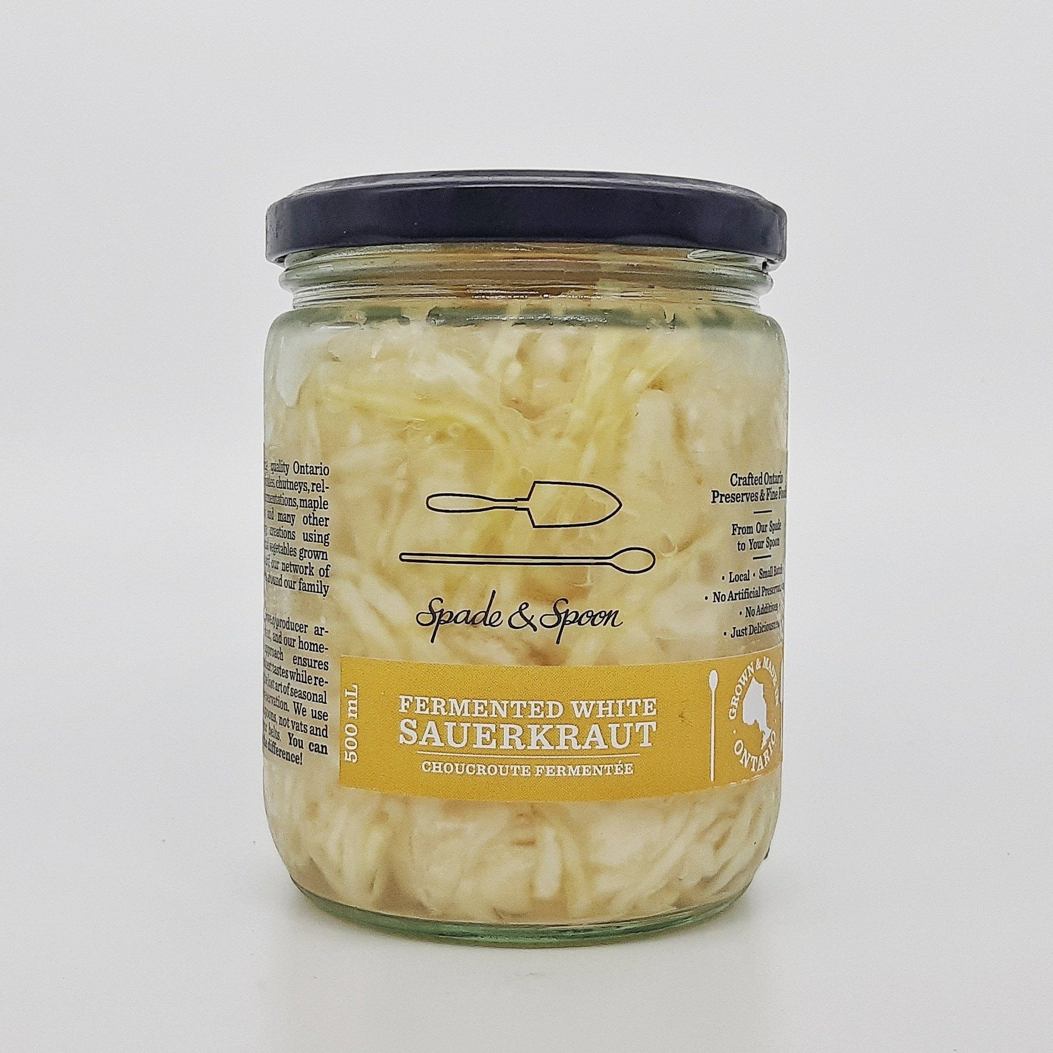 Jar of Fermented White Sauerkraut