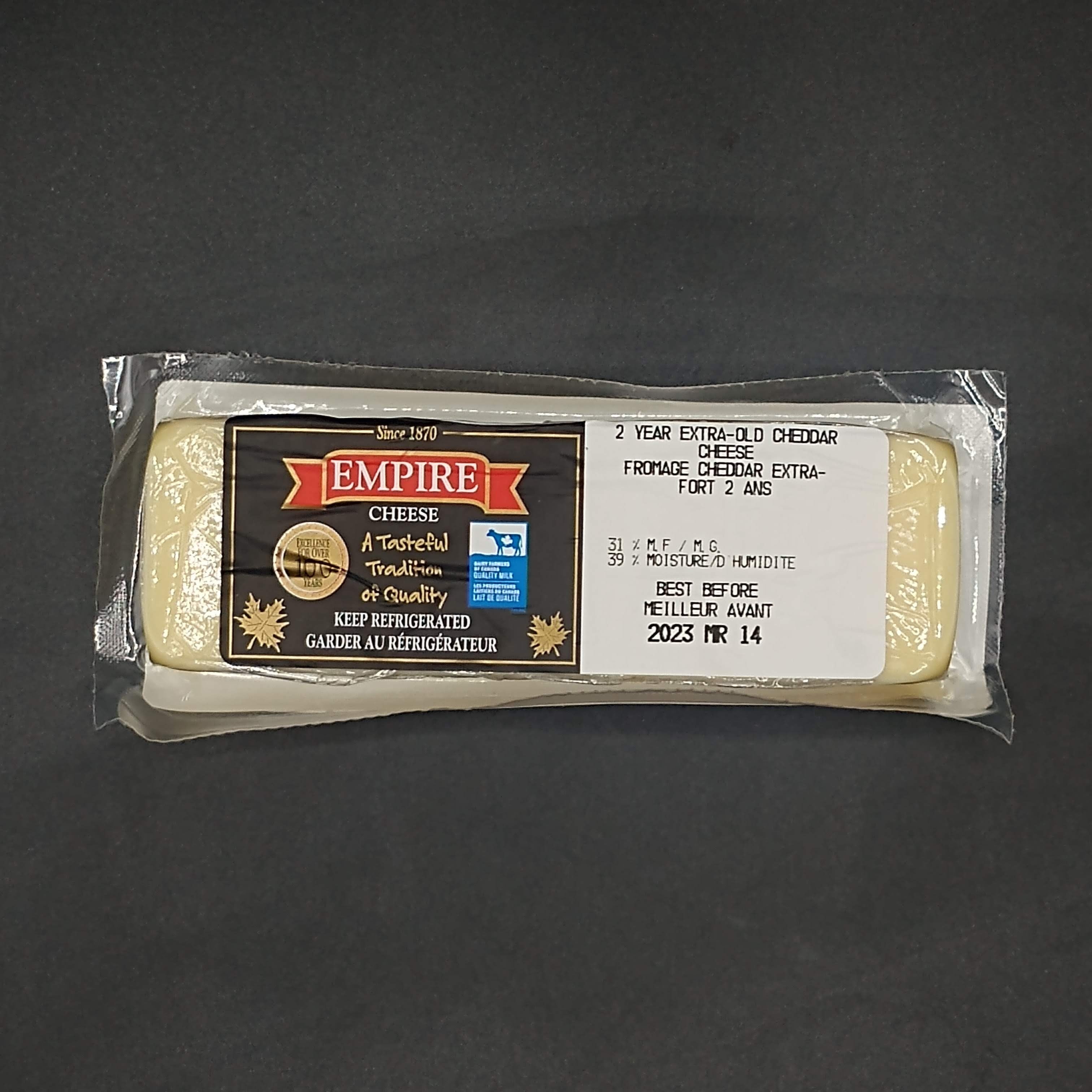 a block of Empire cheese