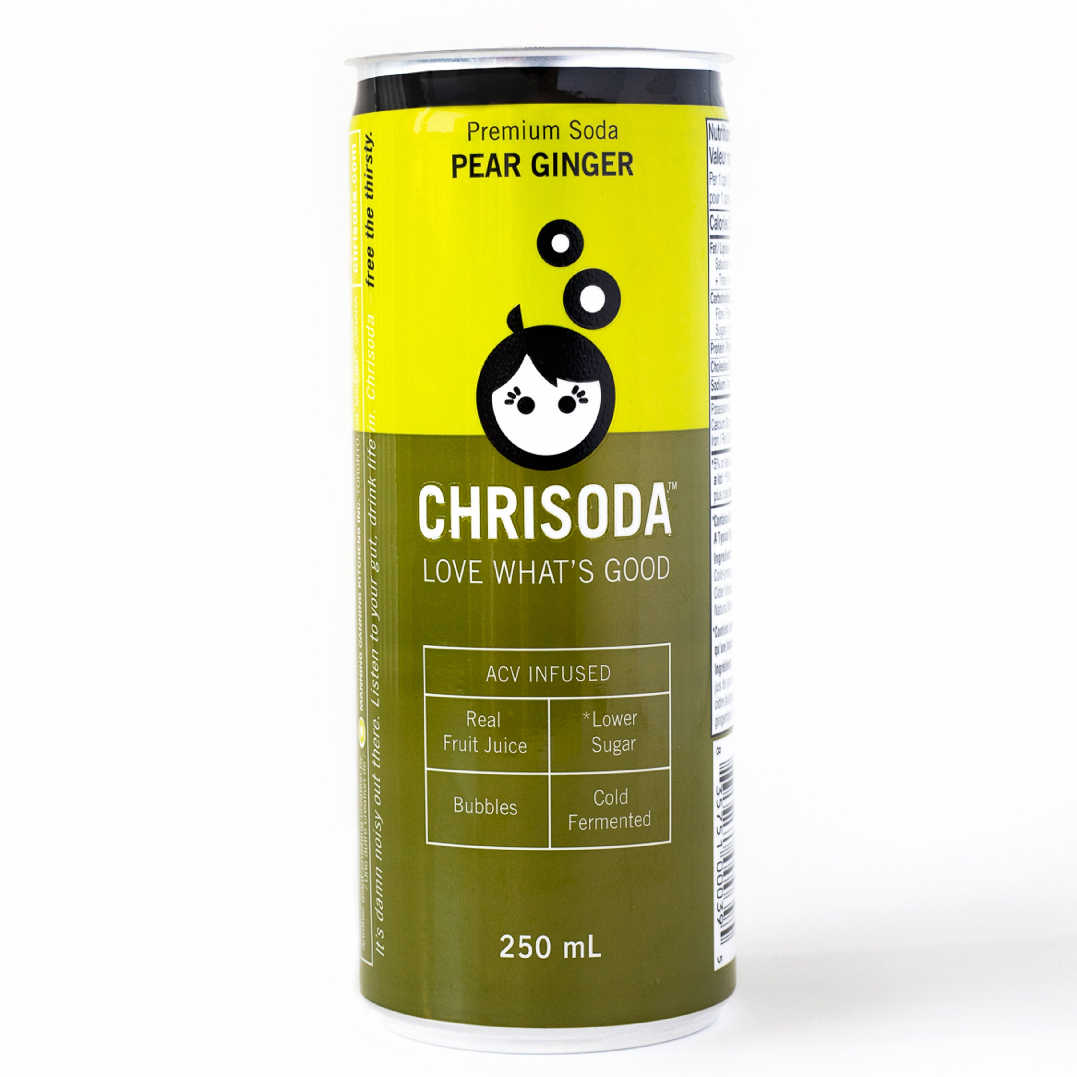 can of pear ginger chrisoda