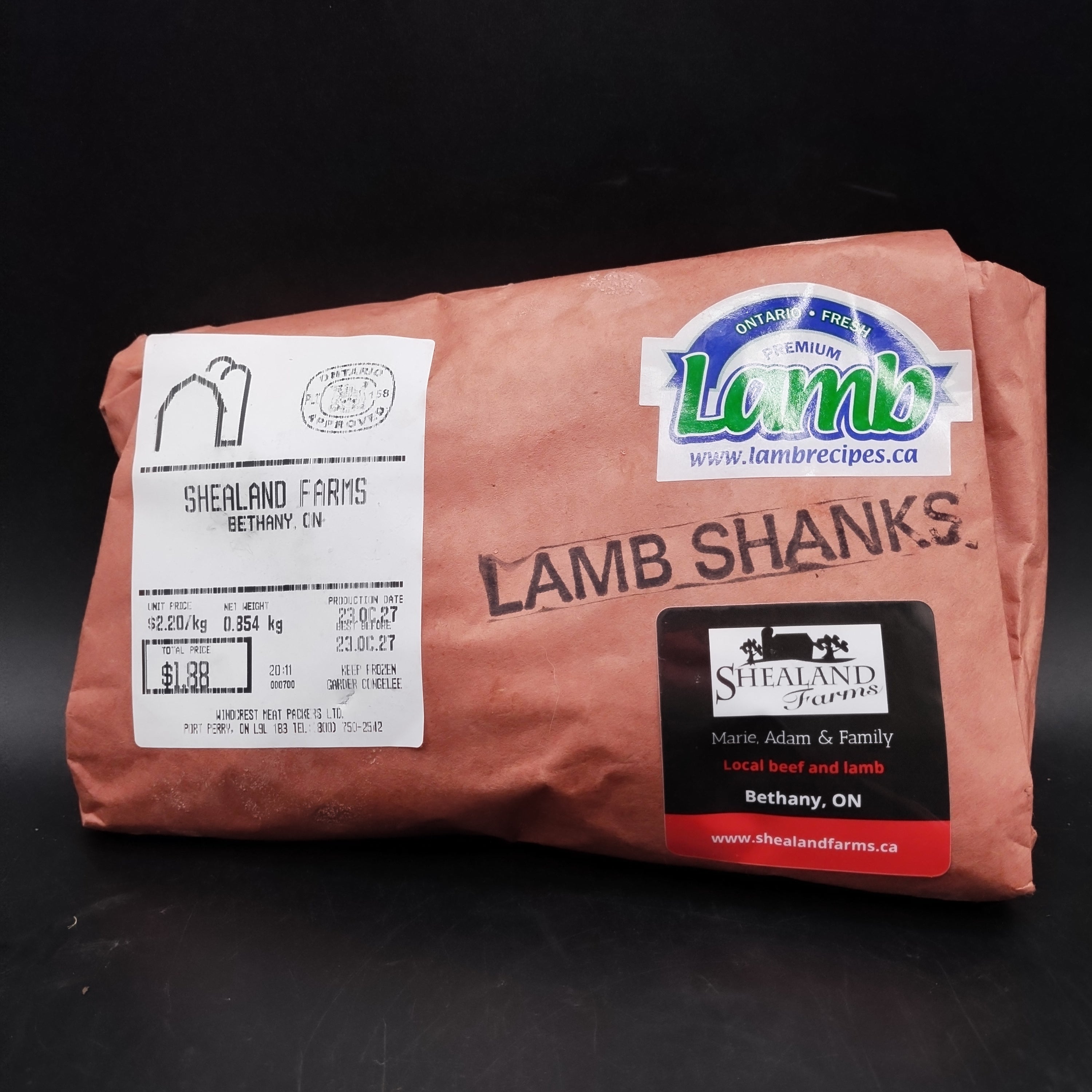 Shanks, Lamb Grass Fed