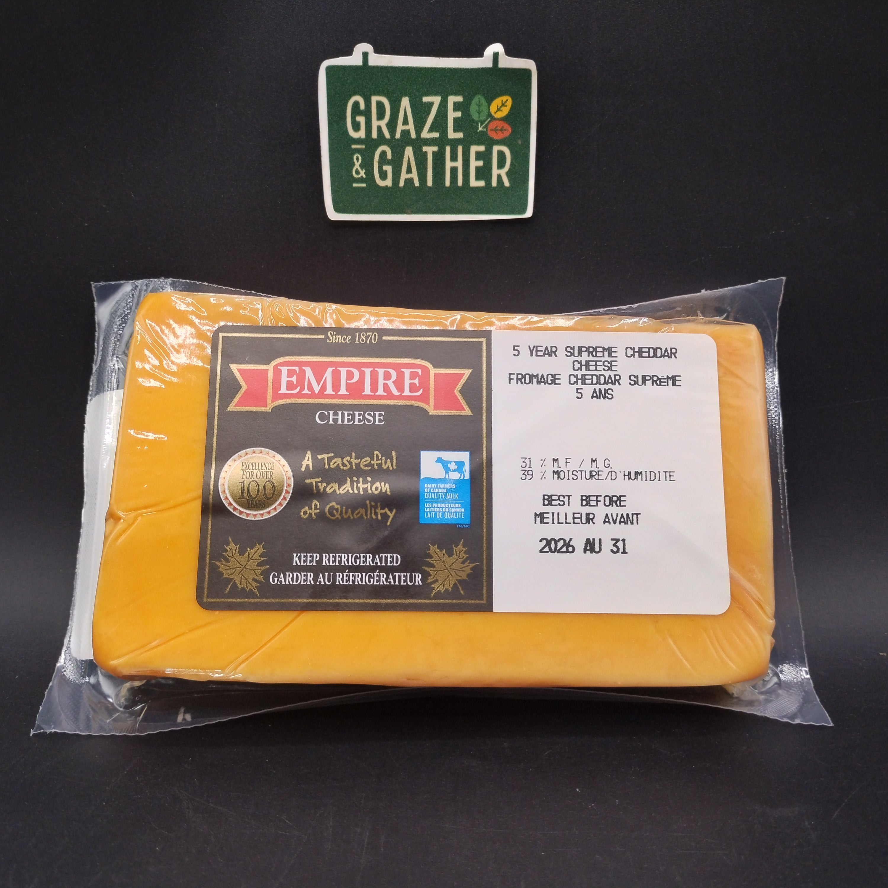 5 Year Supreme Cheddar Cheese - 12oz / 340g – Graze & Gather