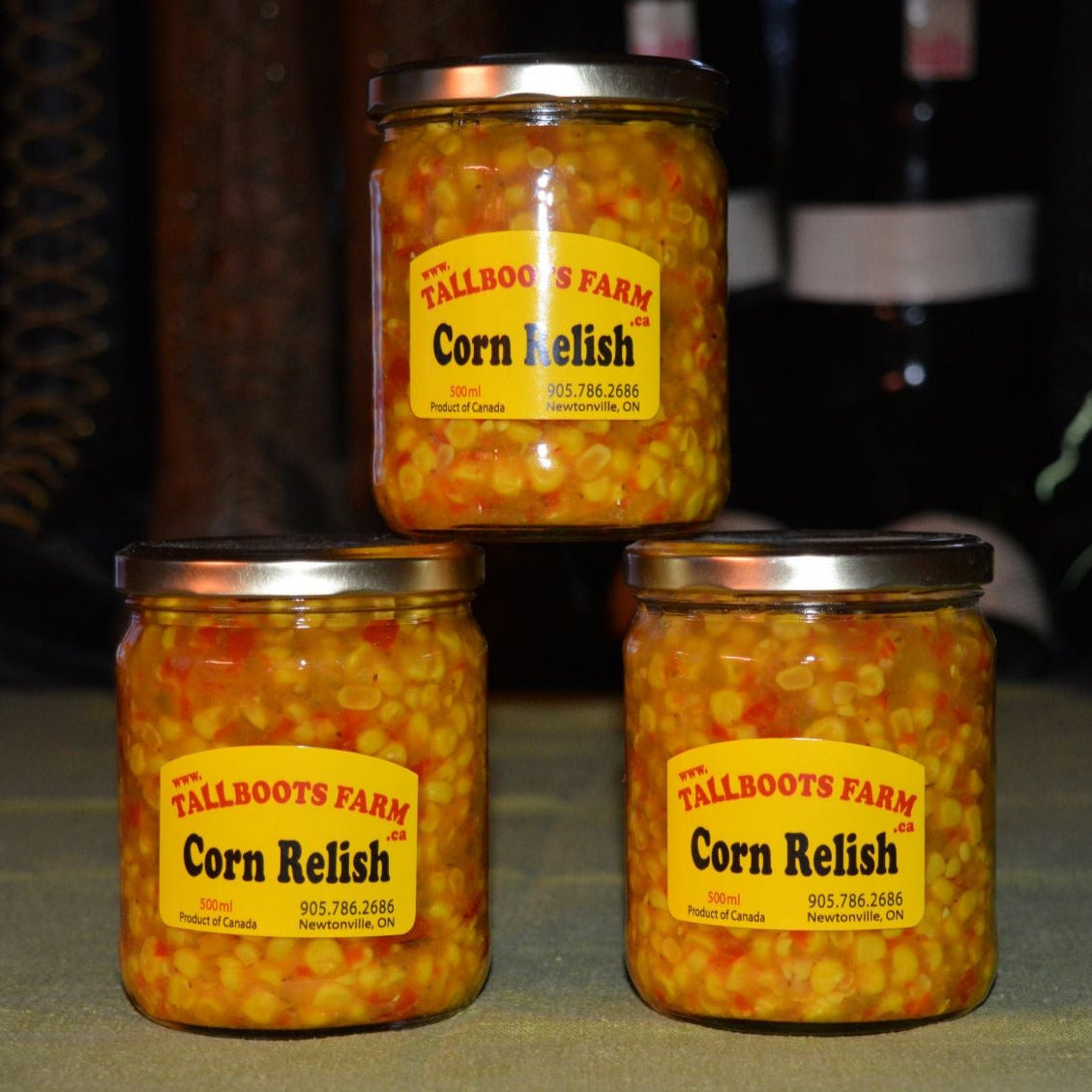 3 jars of corn relish