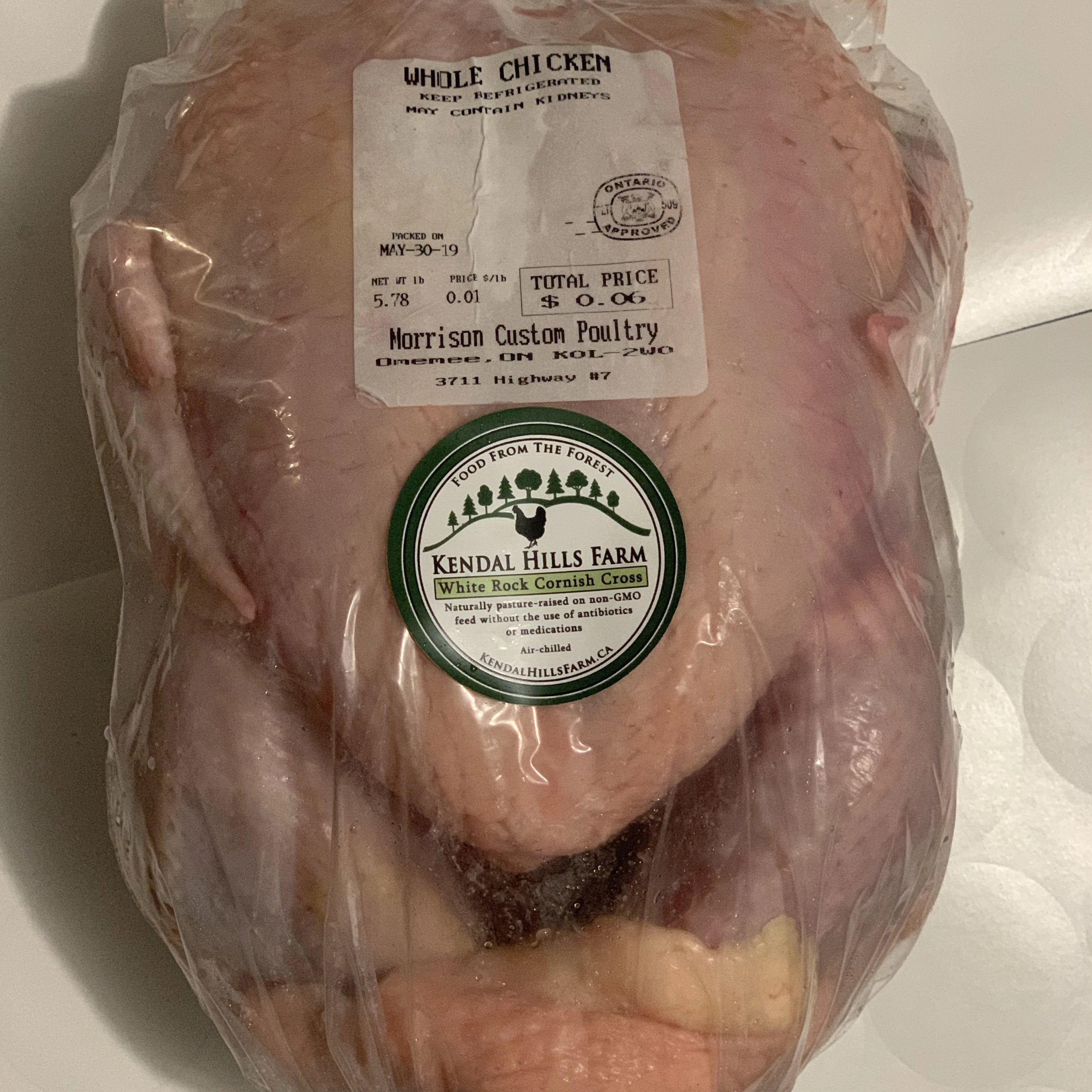 Chicken, Half  (1.2kg+ / 2.6lb+) Frozen