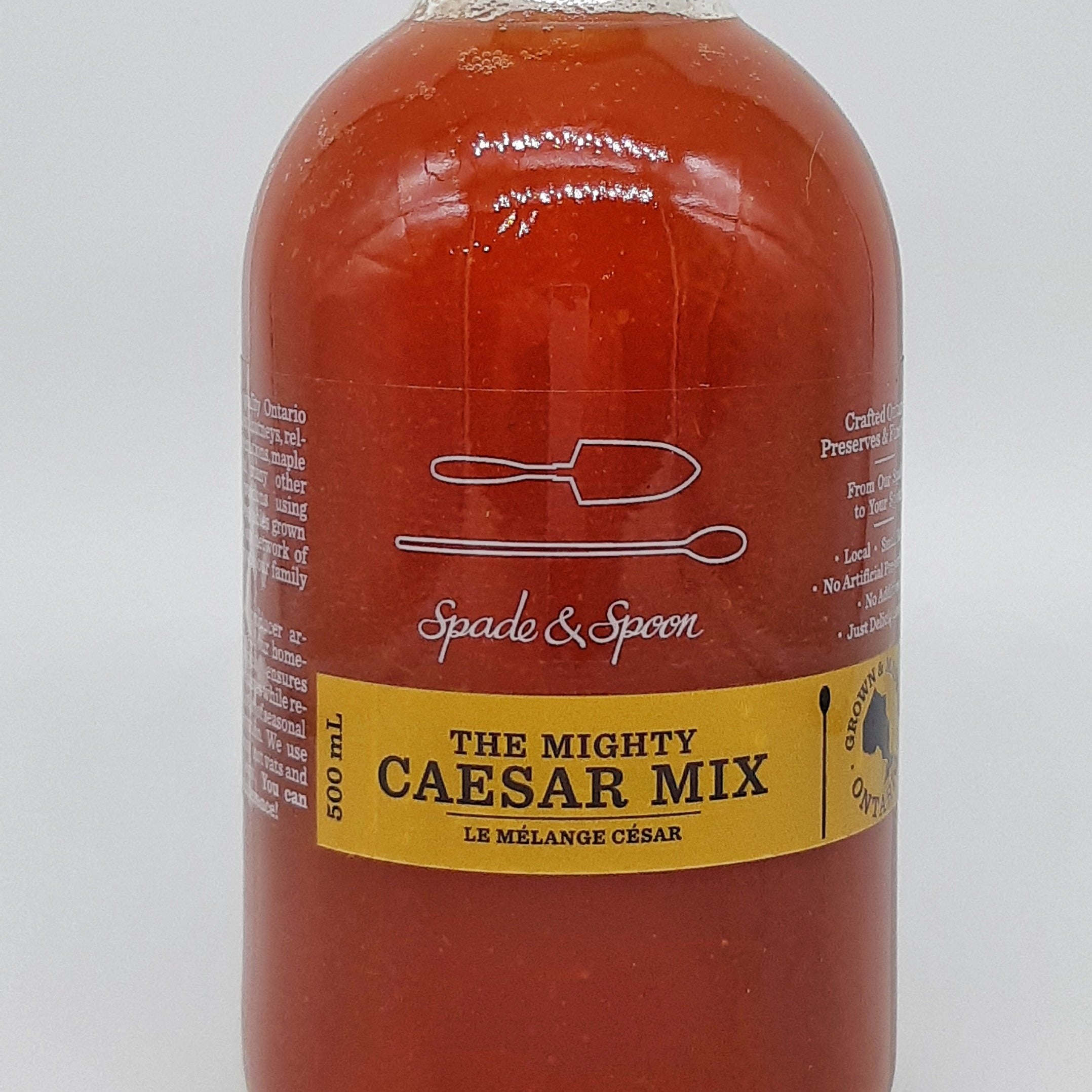 bottle of the mighty caesar mix.