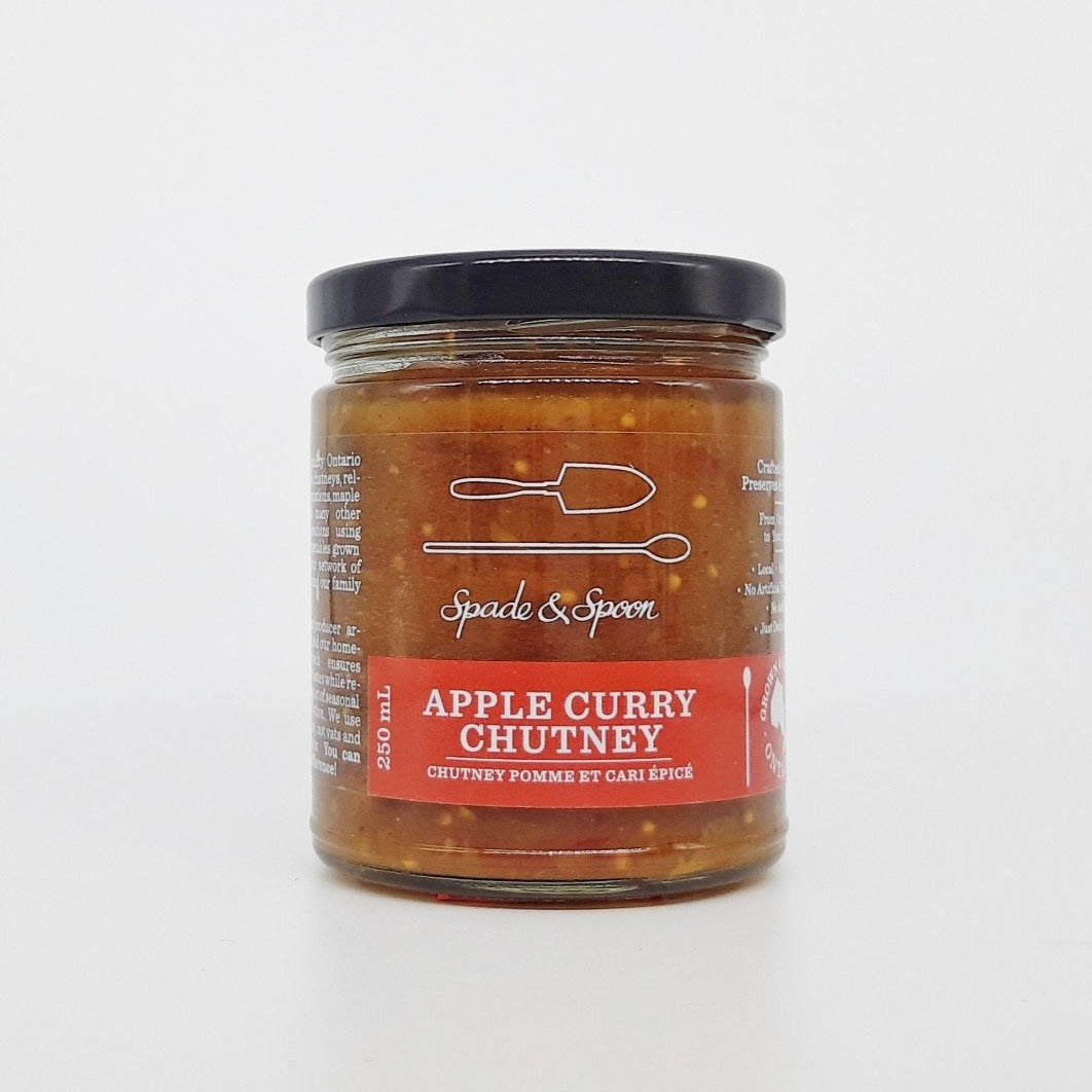 Jar of apple curry chutney
