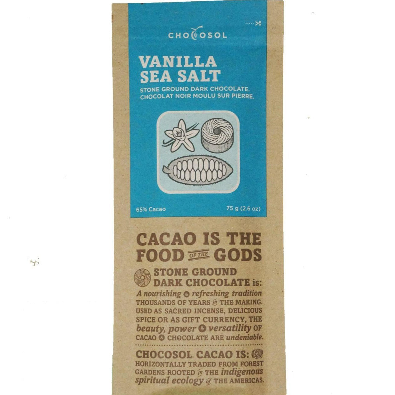 Bag of vanilla sea salt chocolate.
