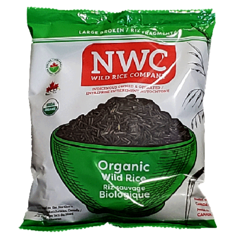 Bag of broken grain organic wild rice.